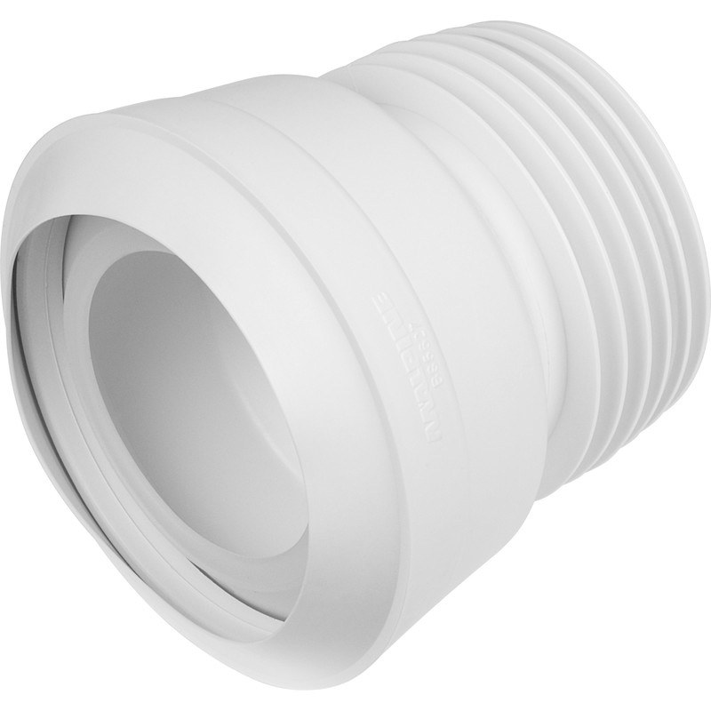 McAlpine Straight Rigid WC Connector, White